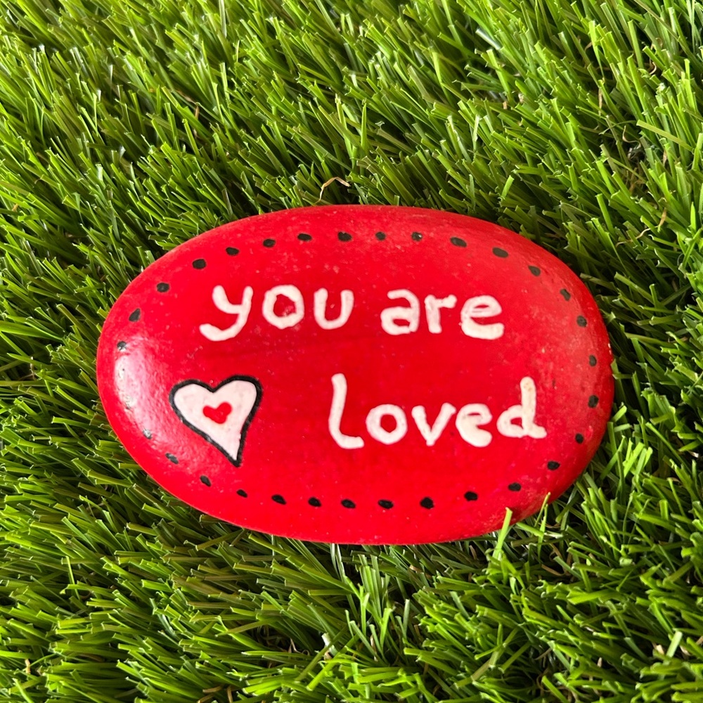 Red Inspirational Stone